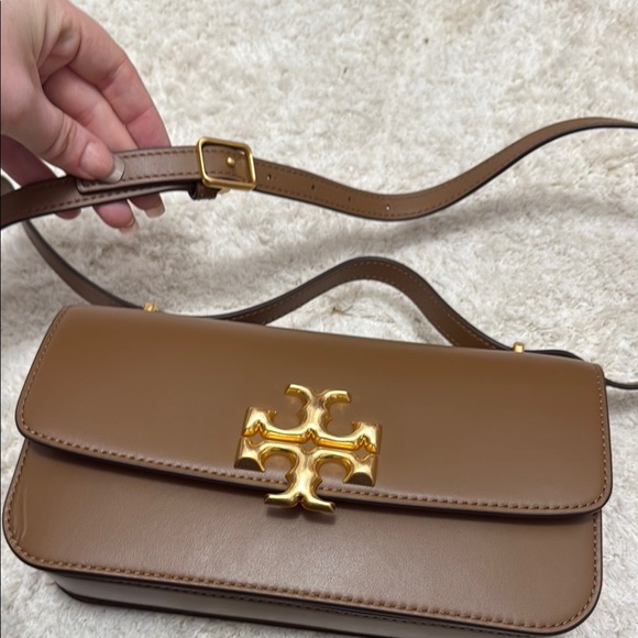 NWT 🎀Tory Burch Brown Leather Eleanor Shoulder Bag - Picture 6 of 15
